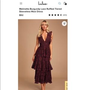 NWT | Lulu’s | Dress | Wait List On Website